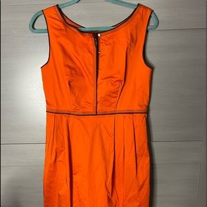 Moschino Cheap and Chic Orange & Black Trim Dress Size 10